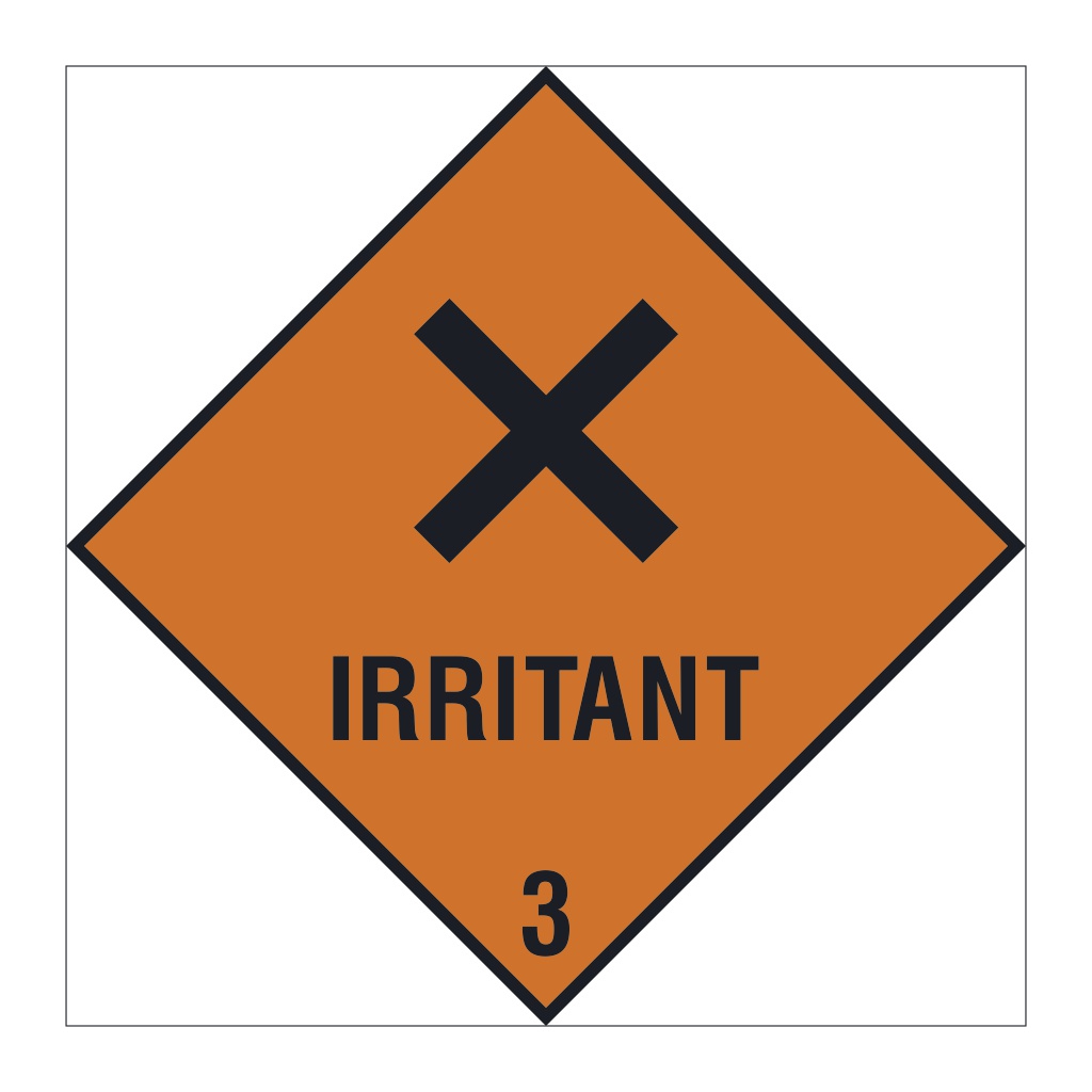 Irritant Class 3 Hazard Warning Diamond sign British Safety Signs