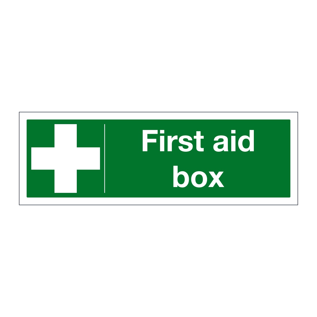 First aid box sign British Safety Signs