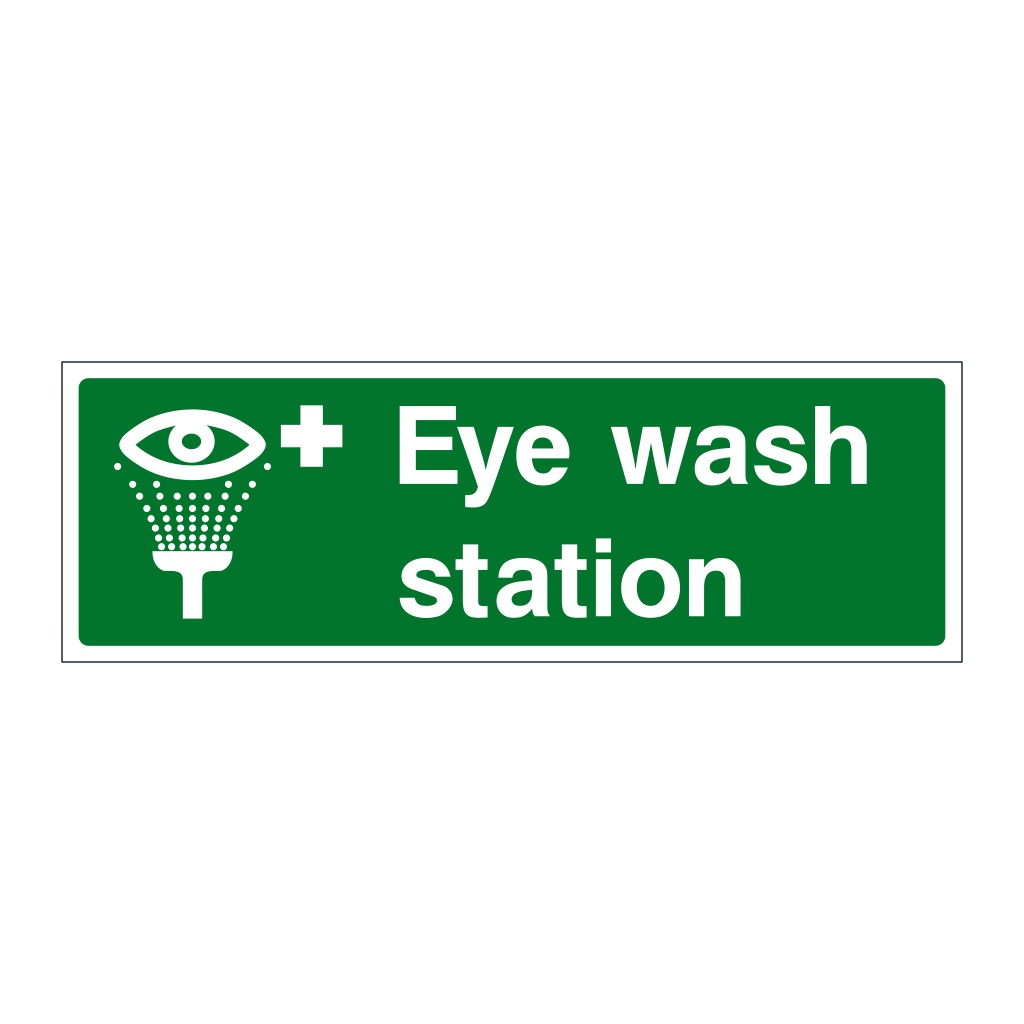 Eye wash station sign Manufactured by British Safety Signs