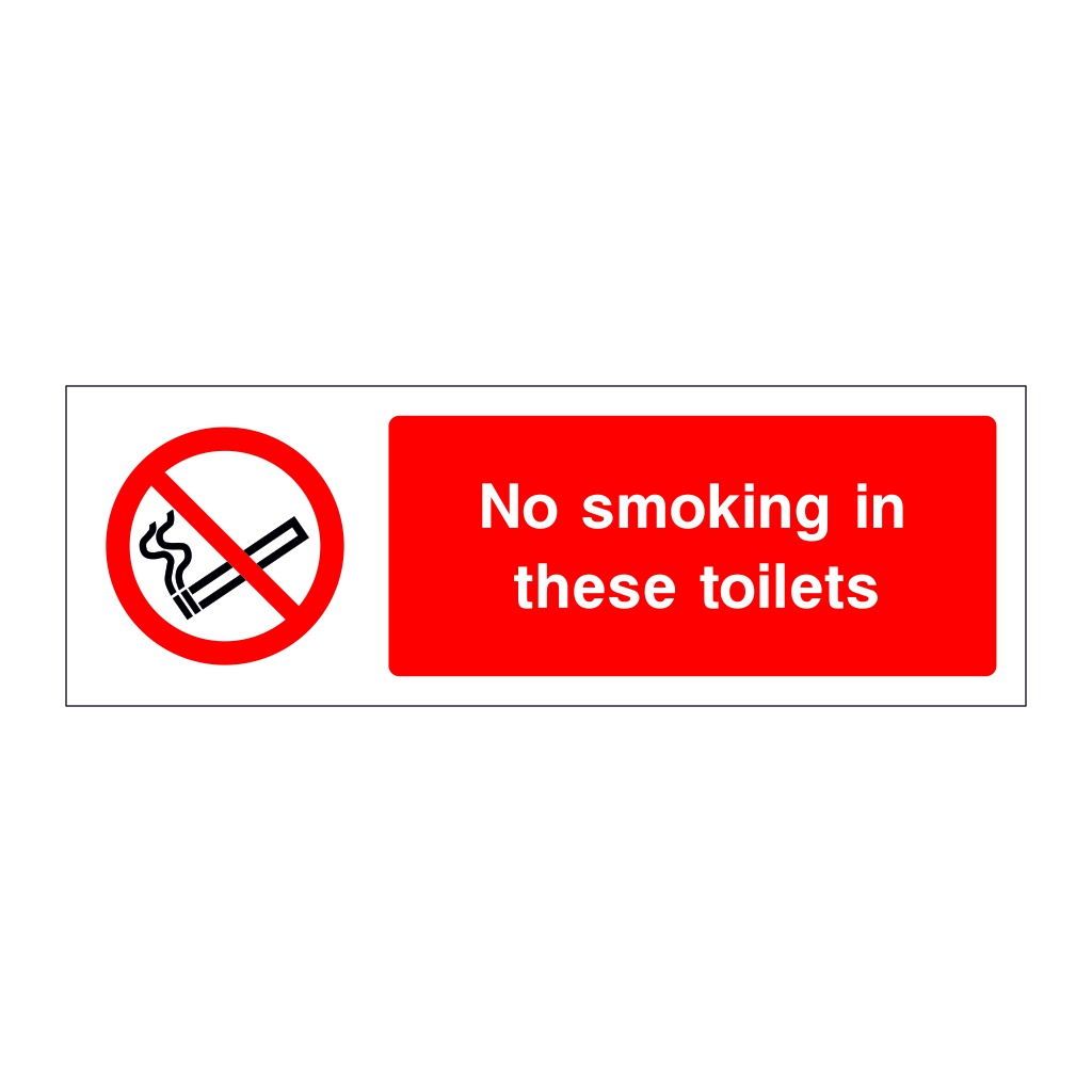 No smoking in these toilets sign | British Safety Signs