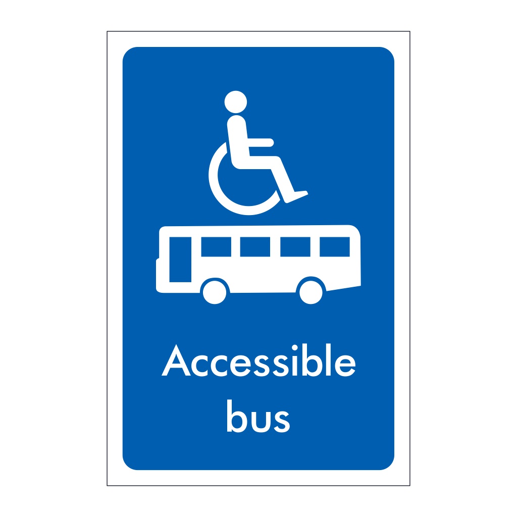 Accessible Bus sign British Safety Signs