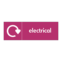 Electrical with WRAP Recycling logo sign