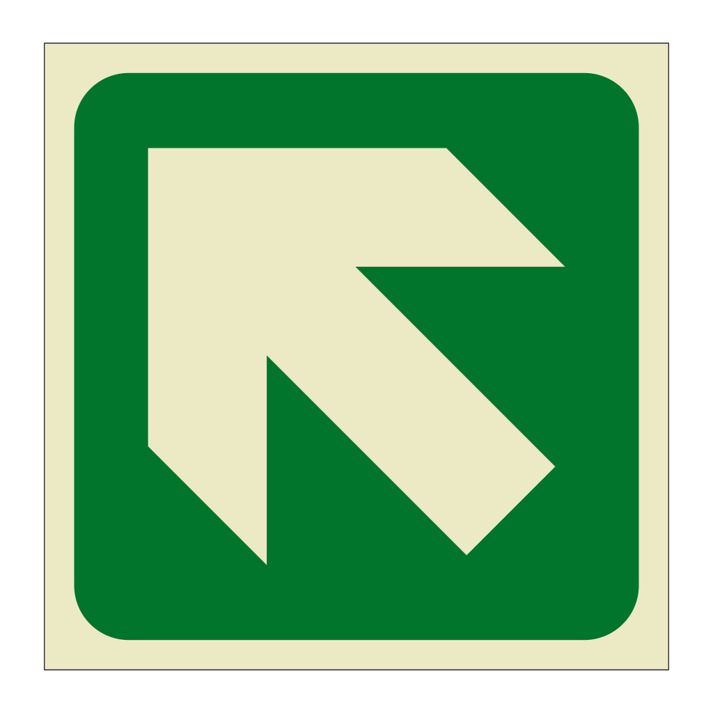 Up left directional arrow (Marine Sign) | British Safety Signs