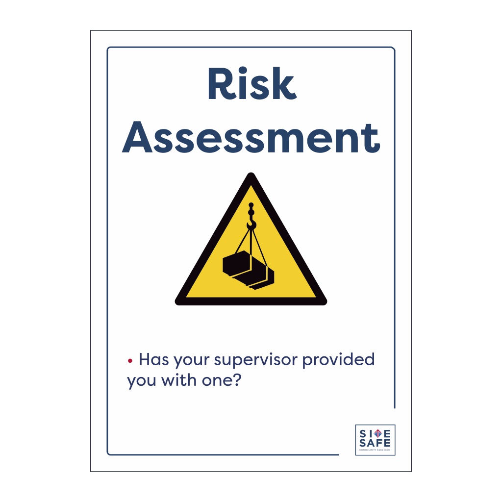 Site Safe Risk Assessment sign by British Safety Signs