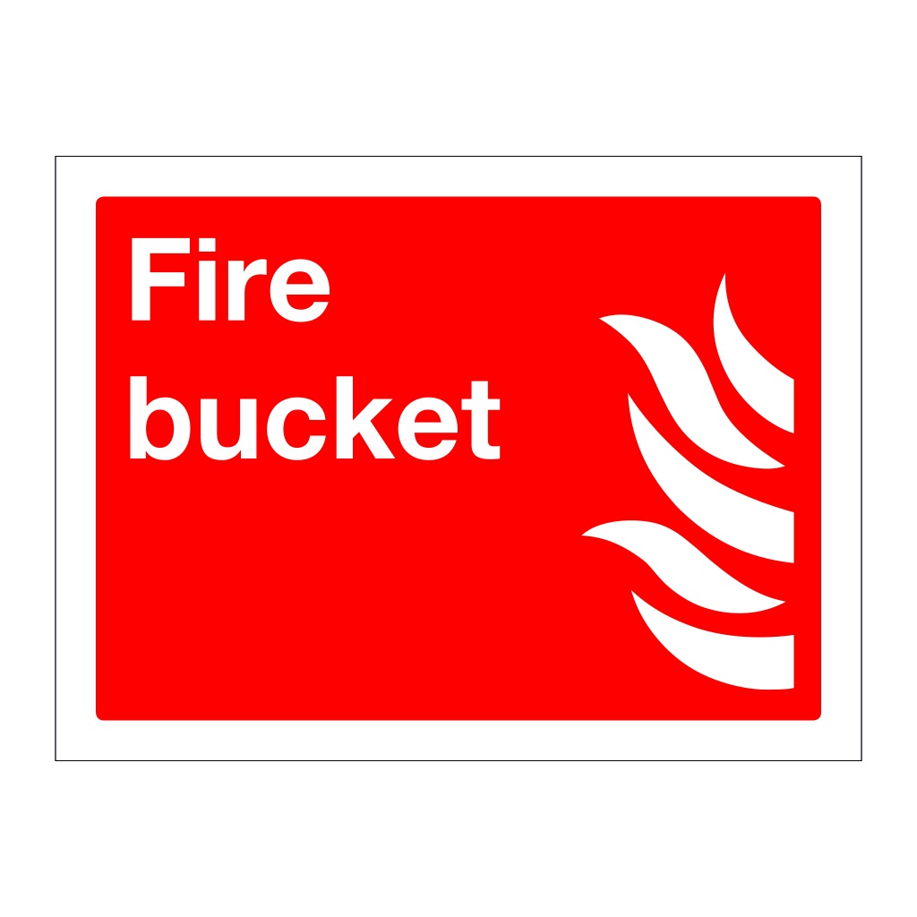 Fire Bucket sign British Safety Signs