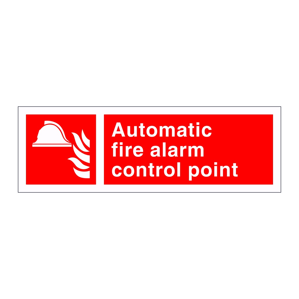 Automatic fire alarm control point sign British Safety Signs