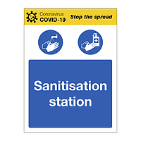 Sanitisation station Covid-19 sign