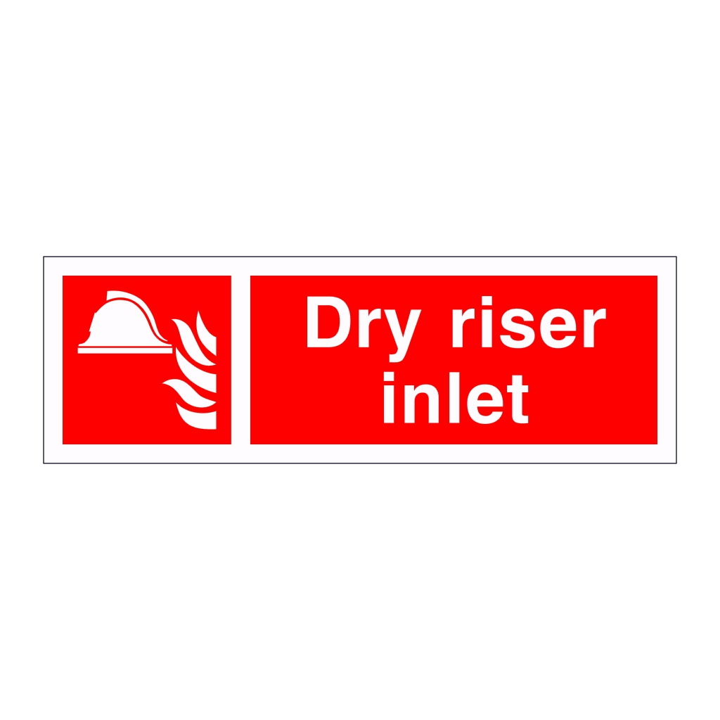 Dry Riser Sign  200mm x 200mm Self Adhesive Vinyl 