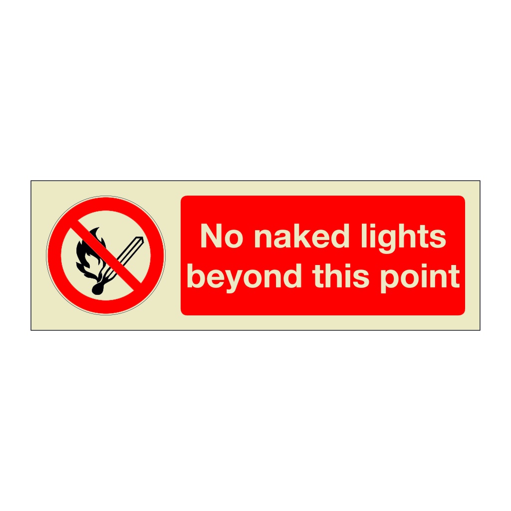 No Naked Lights Beyond This Point Marine Sign British Safety Signs