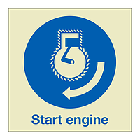 Start engine with text 2019 (Marine Sign)