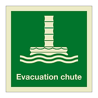 Evacuation chute system with text 2019 (Marine Sign)