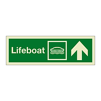 Lifeboat with up directional arrow 2019 (Marine Sign)