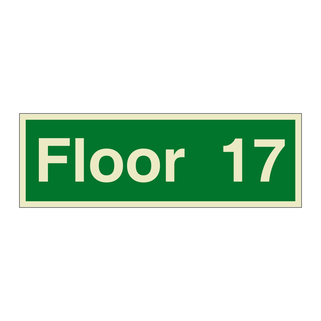 Floor 17 sign | British Safety Signs