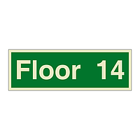 Floor 14 sign