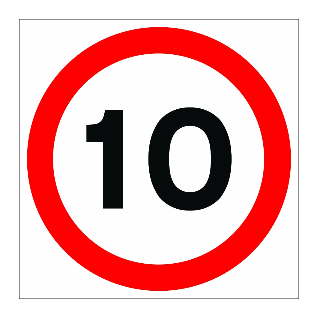 10mph speed limit sign | British Safety Signs