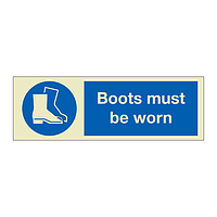 Boots must be worn (Marine Sign)
