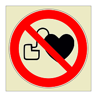 No access for people with pacemakers symbol (Marine Sign)