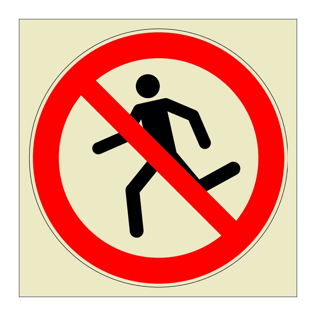 Do not run symbol (Marine Sign) British Safety Signs