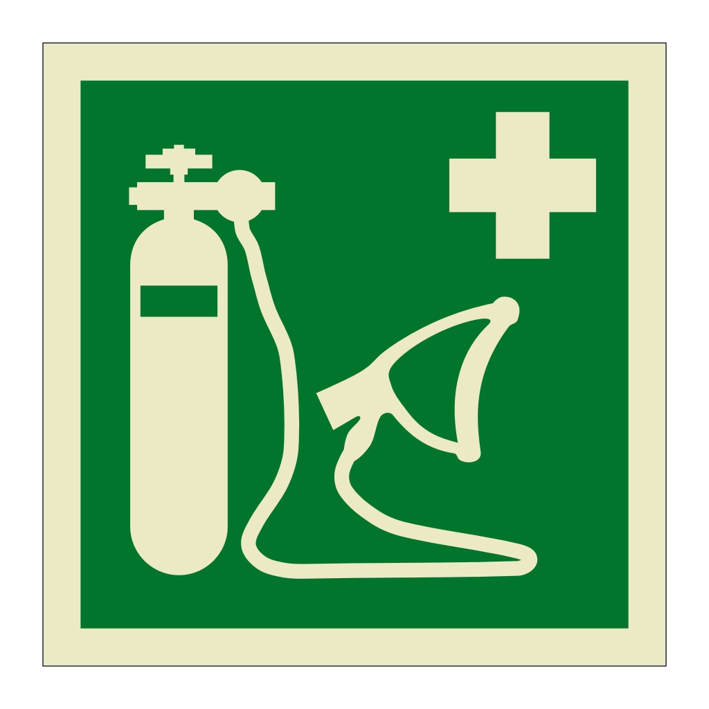 Oxygen resuscitator symbol (Marine Sign) | British Safety Signs