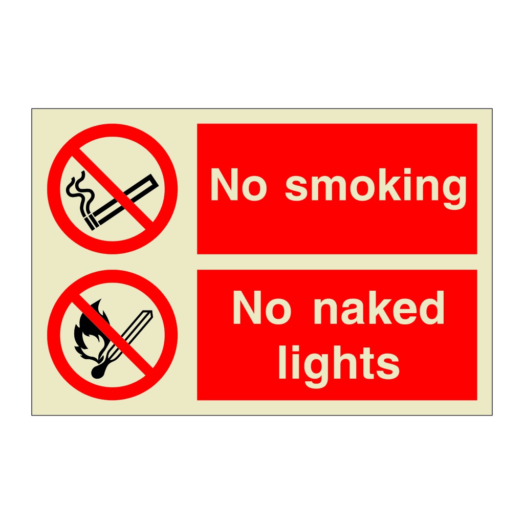 No Smoking No Naked Lights Marine Sign British Safety Signs