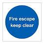 Fire escape keep clear (Marine Sign)