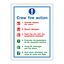 Crew fire action (Marine Sign)