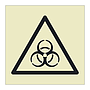 Biological hazard warning symbol sign