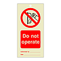 Do not operate tie tag Pack of 10 (Marine Sign)