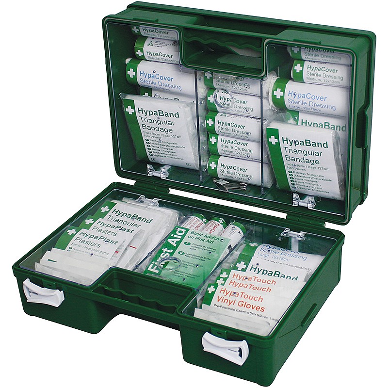 Deluxe 50+ Persons Statutory First Aid Kit in Green Case