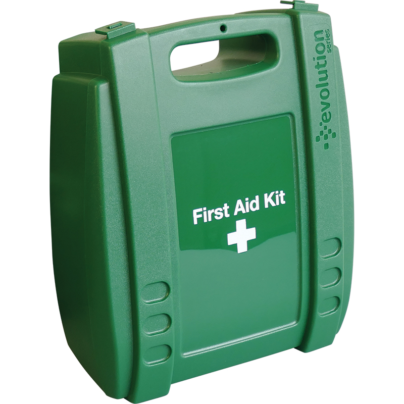 Evolution British Standard Compliant Workplace First Aid Kit in Green Case (Medium)