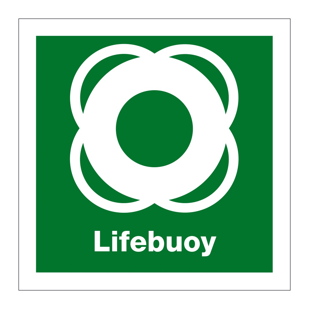 Lifebuoy with text 2019 (Marine Sign)