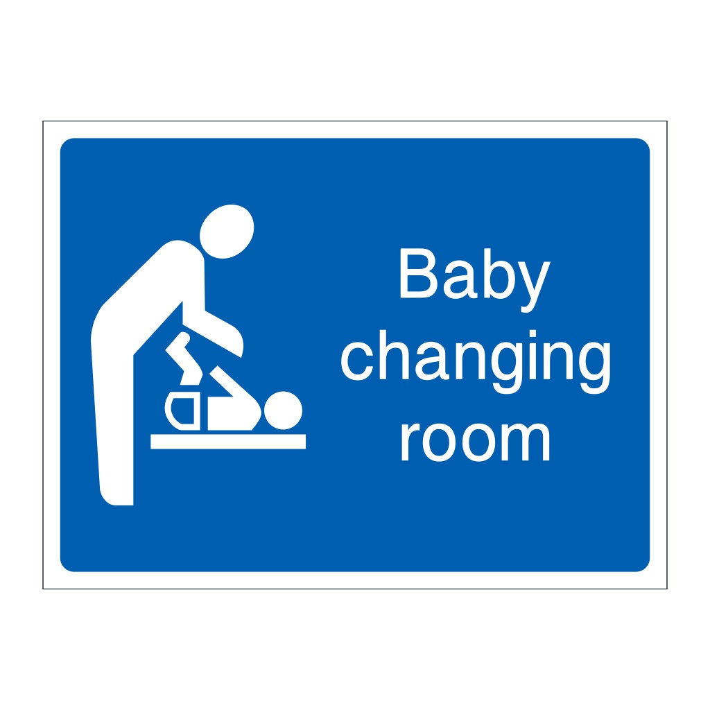 Baby changing room sign