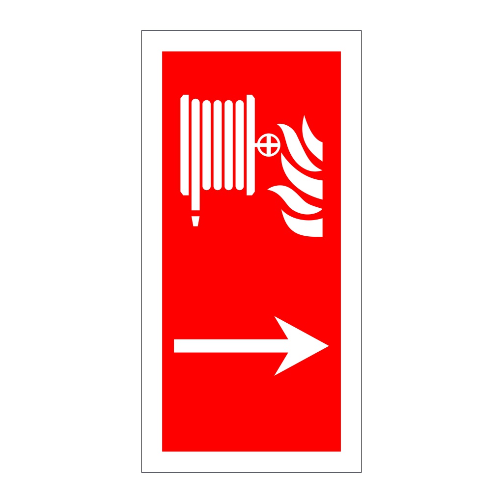 Fire hose arrow right sign