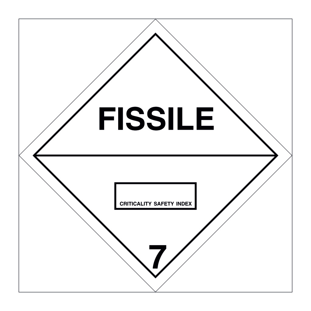 Hazard Diamond Class 7 Fissile Material (Marine Sign)