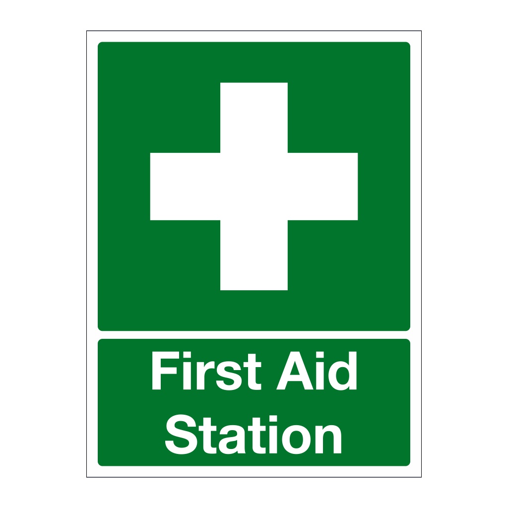 First aid station sign