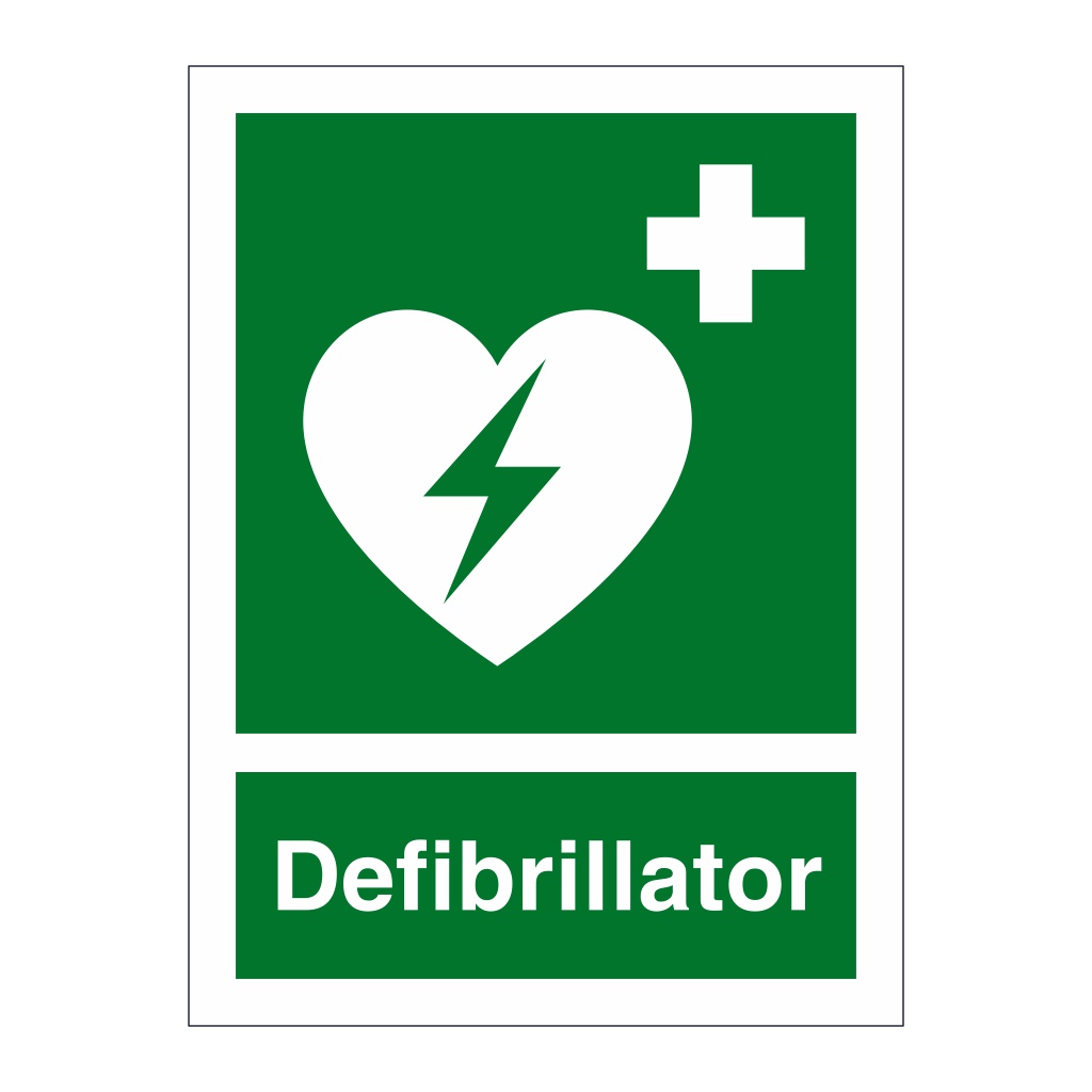 Defibrillator sign