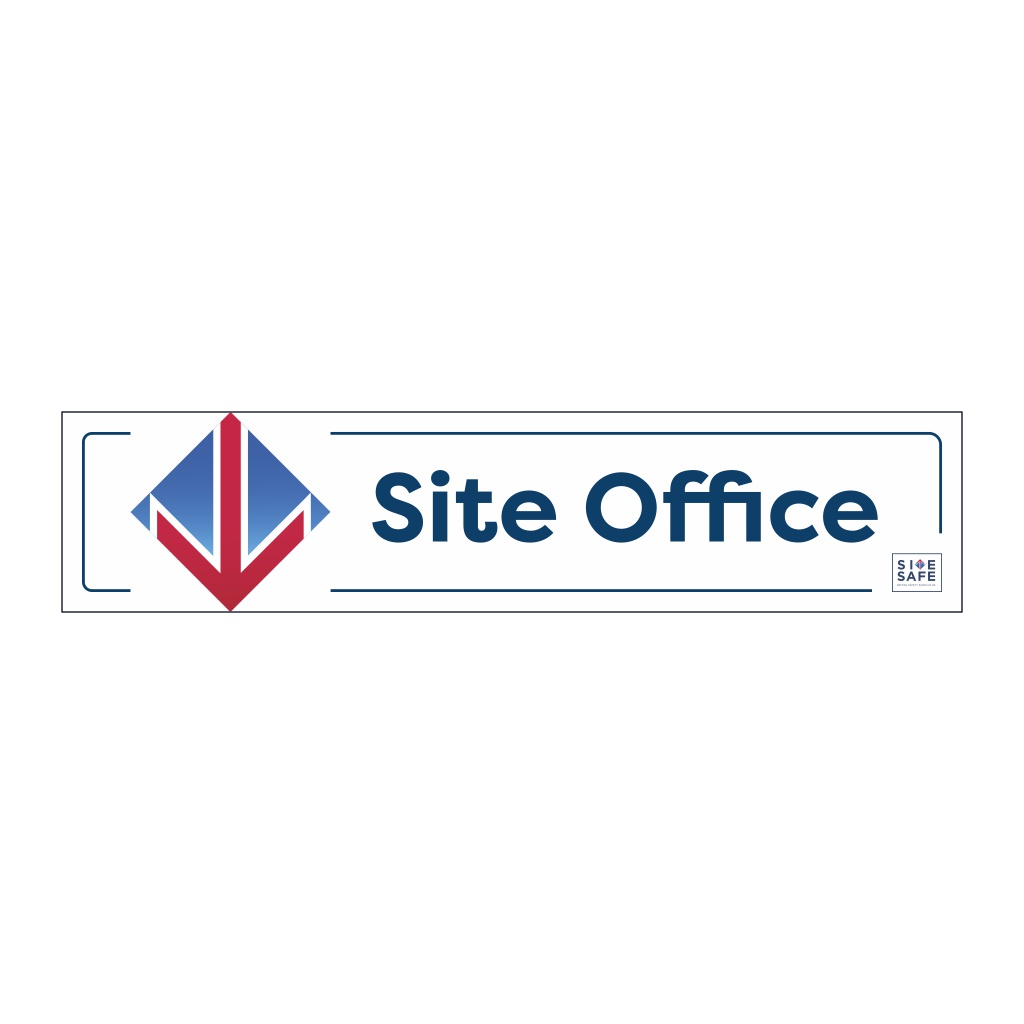 Site Safe - Site office Arrow down sign