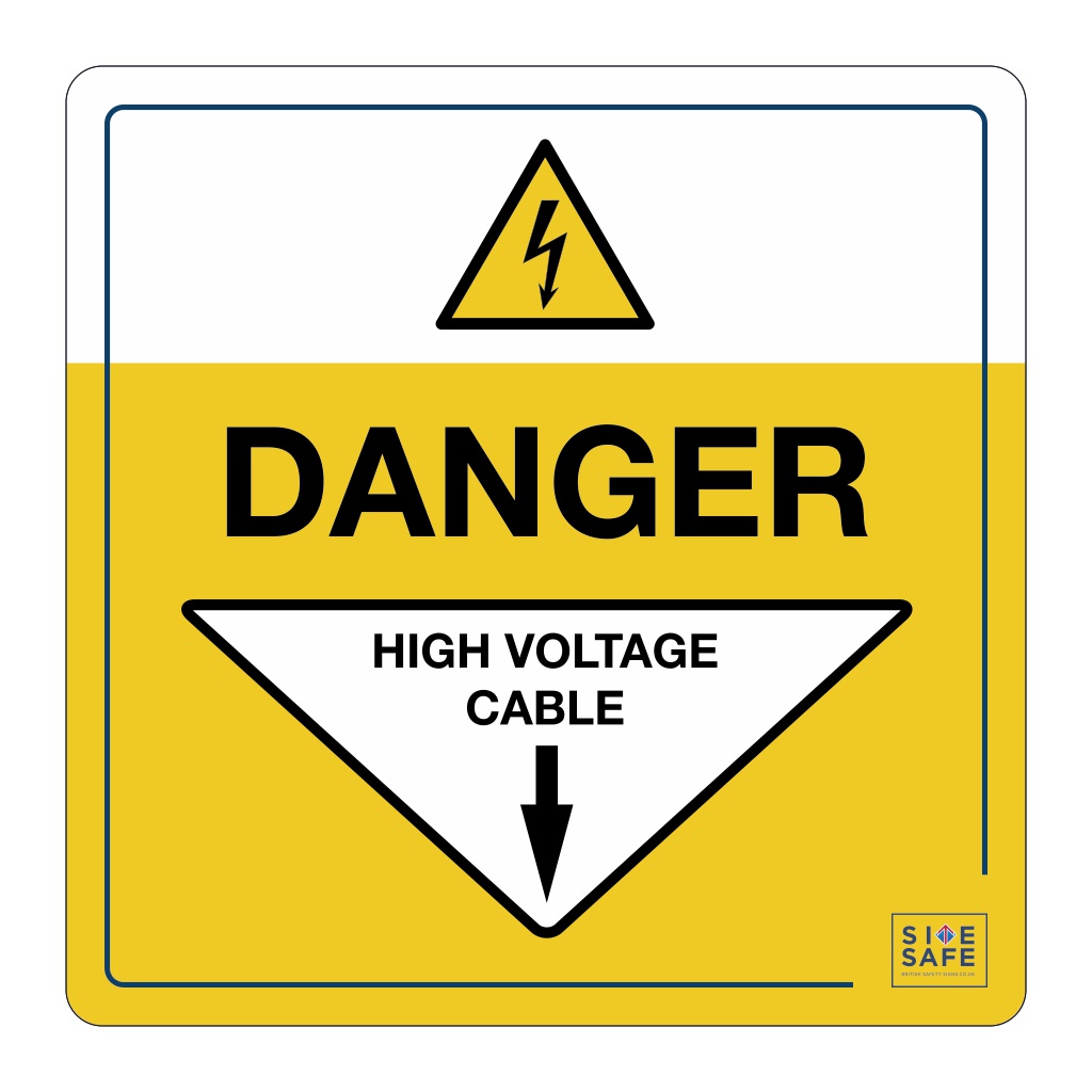 Danger, High Voltage Do Not Enter Keep Out - 1mm Flexible Plastic Sign (200mm X 150mm