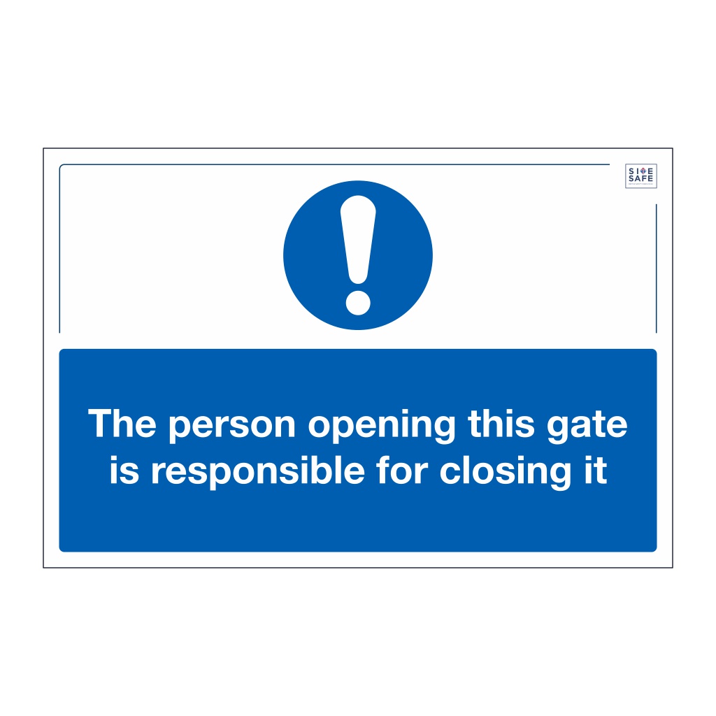 Site Safe - Gate sign