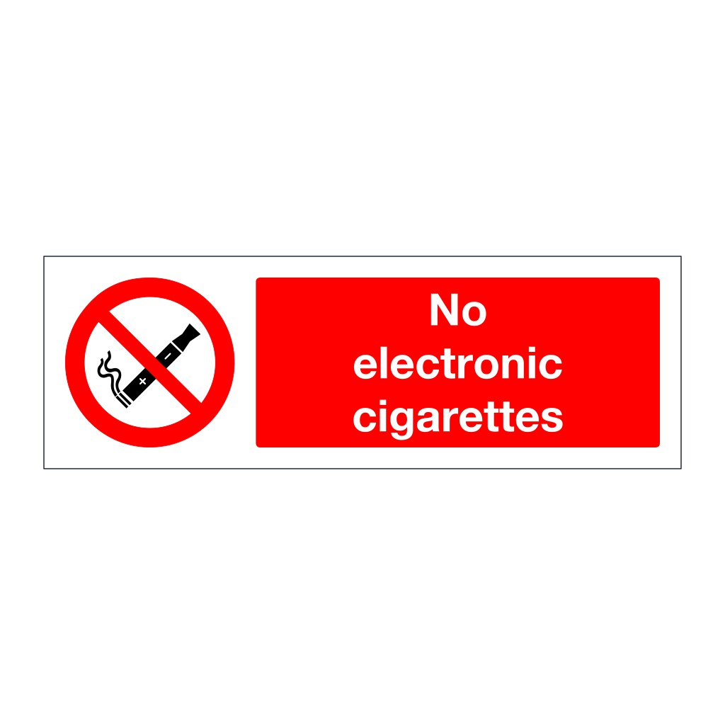 No electronic cigarettes sign