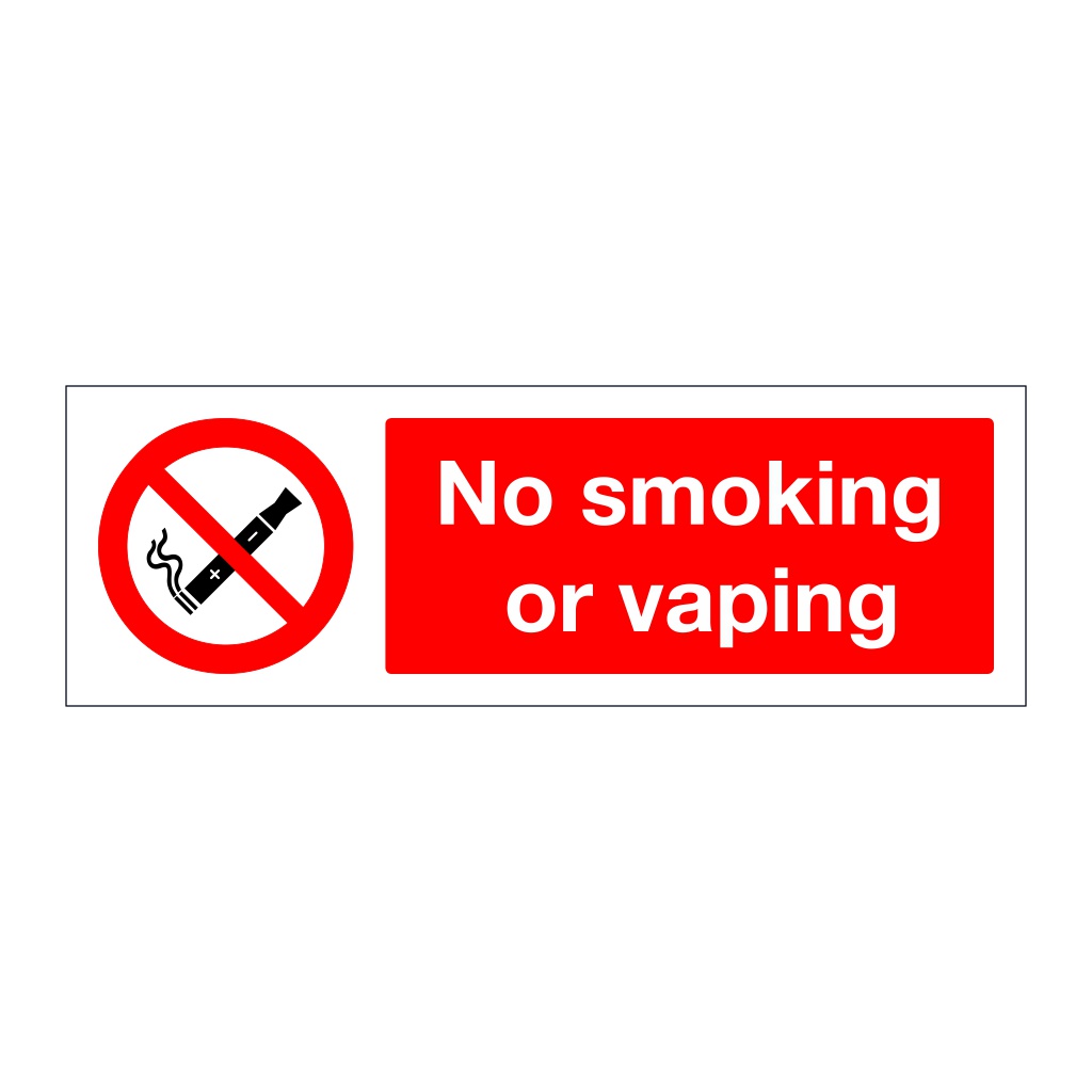 No smoking or vaping sign