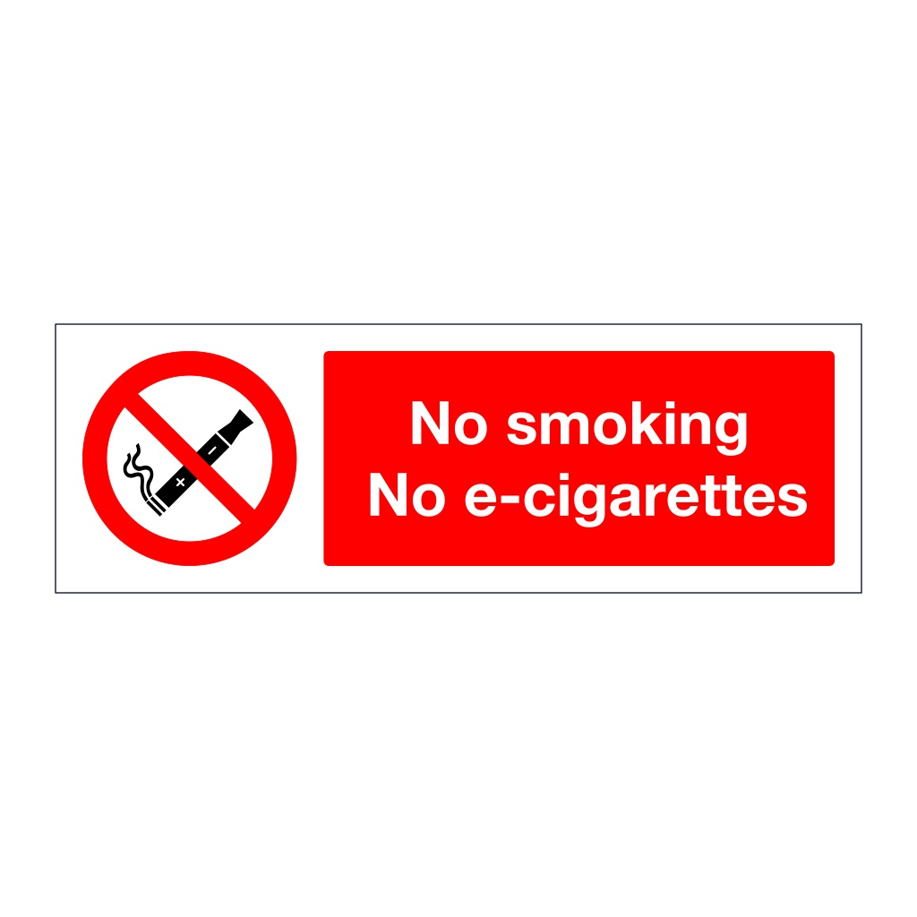 No smoking no e-cigarettes sign