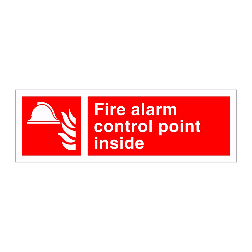 Fire alarm control point inside sign