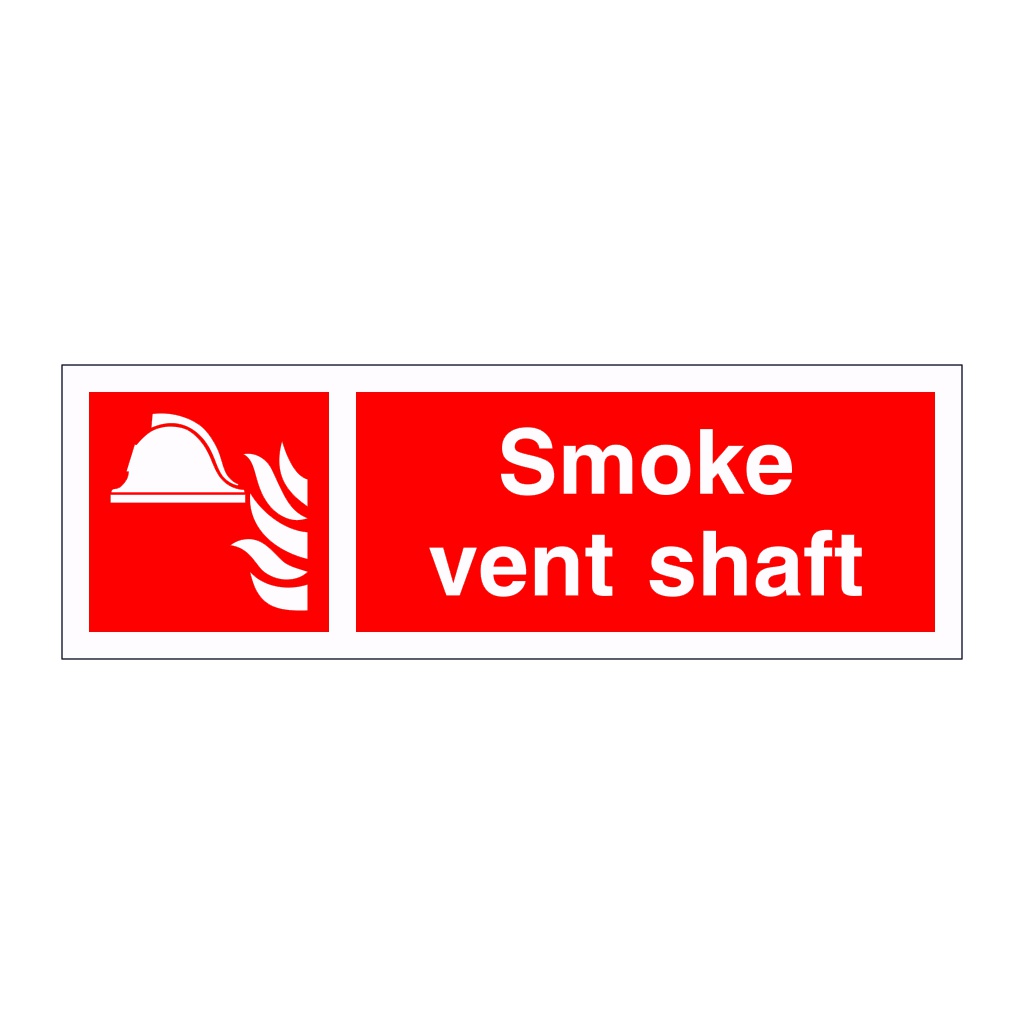 Smoke vent shaft sign