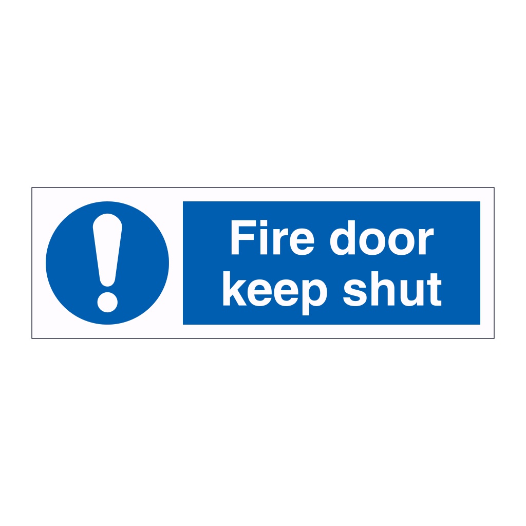 Fire door keep shut sign