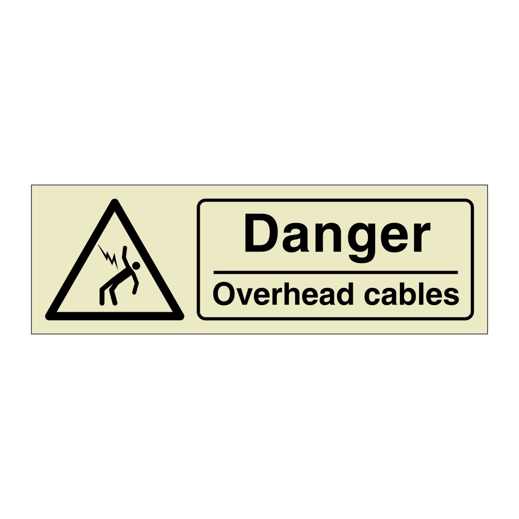 Danger Overhead cables sign