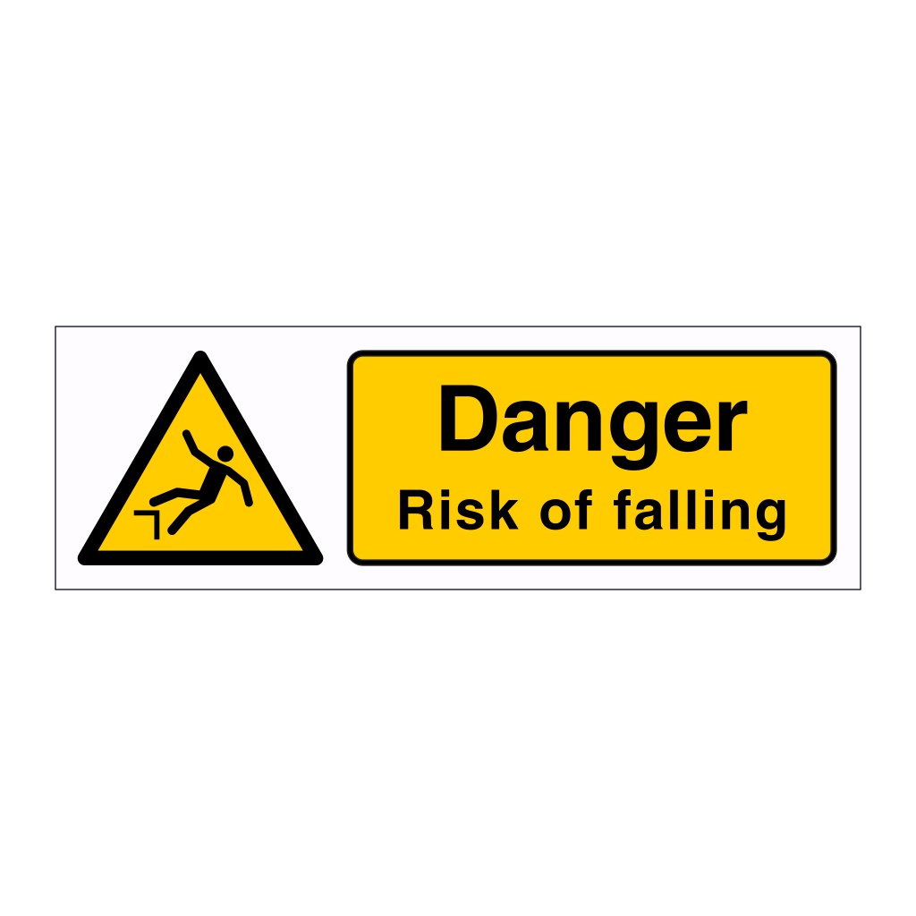 Danger Risk of falling sign