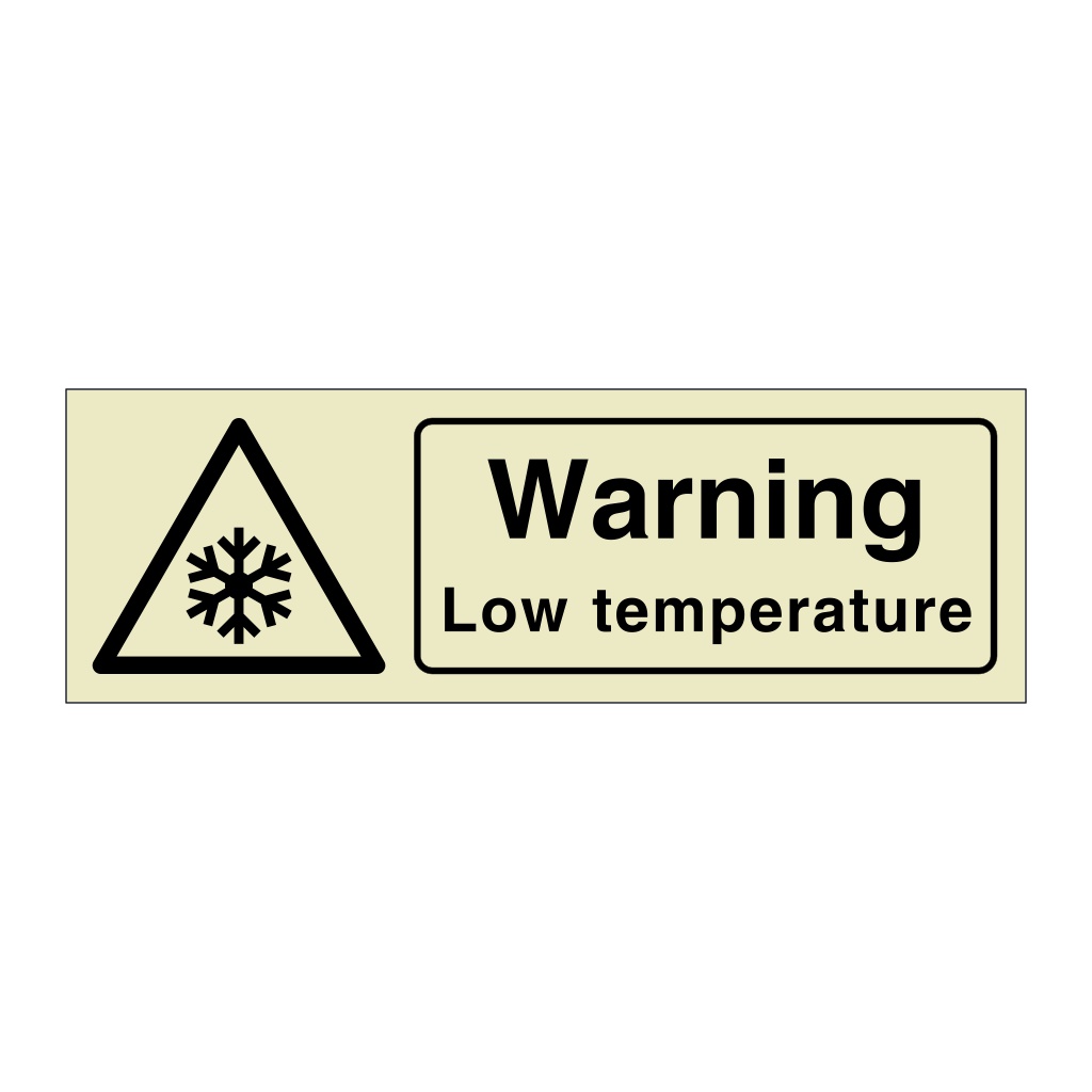 Warning Low temperature sign