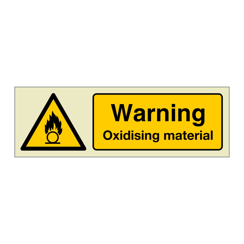 Warning Oxidising material sign