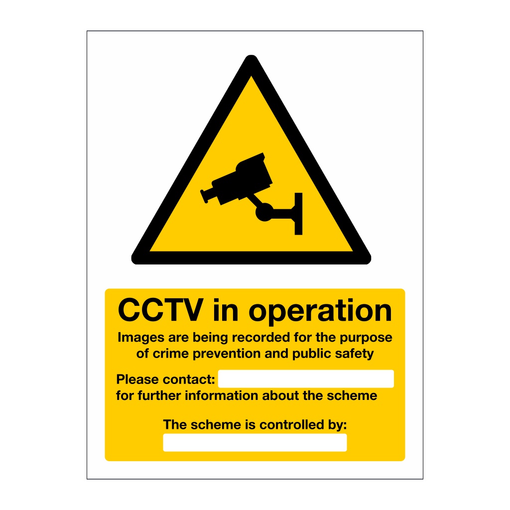 CCTV in operation sign